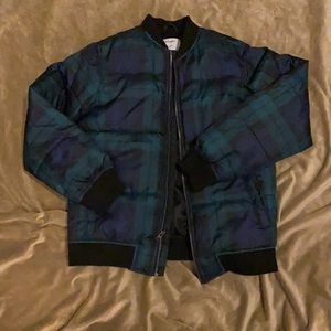 Boys plaid bomber jacket